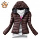 Autumn Winter Women Basic Jacket Coat Female Slim Hooded Brand Cotton Coats Casual Black Jackets