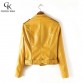 Mujer fashion Women Leather Jacket And The Wind Zipper Bright New Ladies Leather Coat Jacket Women