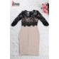 Summer Style Office Lady Elegant Midi Bodycon Bandage Dress Women Work Wear Lace Dress Half Sleeve Knee Length32222412060