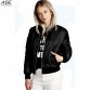 Spring Autumn Women Thin Jackets Tops MA1 Bomber Jacket Long Sleeve Coat Casual Stand Collar Slim Fit Outerwear Plus Size32665980037