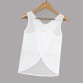 Summer Women Blouses Strapless Candy Color Casual Ladies Shirts Sexy Backless Strap Chiffon Blouse Crop Tops Ladies  Vest1915875465