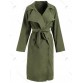 Back Slit Wrap Trench Coat - Army Green - 2xl1459863