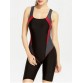 Backless Color Block Sporty Swimwear - Black - M1116171