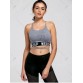 Backless Strappy Wrap Crop Tank Top - Light Grey - M1212962