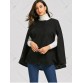 Batwing Sleeve Woollen Cape Coat - Black - 2xl1371313