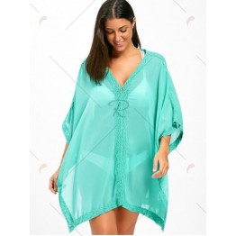 Bohemian Cover Up Dress - Lake Green - One Size