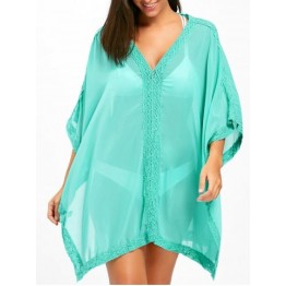 Bohemian Cover Up Dress - Lake Green - One Size