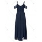 Chiffon Cold Shoulder Maxi Flowy Dress - Purplish Blue - 2xl1380141