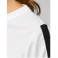 Contrast Drawstring Pocket Design Gym Suit - White - S865159