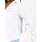 Convertible Oversized Bell Sleeve Shirt - White - M1293620