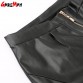 Factory Women Pants Skinny Casual PU Leather Spring Outer Wear Elastic Capris Pencil Bottom Mid Waist Zipper Trousers Femme Y209