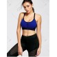 Front Zip Sports Bra with Padded - Blue - L1212778