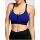 Front Zip Sports Bra with Padded - Blue - L