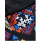 Geometric Pattern High Cut Swimwear - Black - M945504