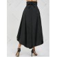 High Waisted Slit Maxi Skirt - Black - S