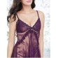 Lace See Through Slip Babydoll - Deep Purple - One Size1293465
