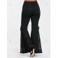 Lace Up High Waisted Flare Pants - Black - Xl1232845