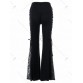 Lace Up High Waisted Flare Pants - Black - Xl1232845