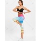 Lace Up Ombre Color High Waisted Gym Pants - M1461640