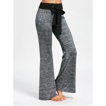 Large Drawstring Casual Pants with Long Tail - Smoky Gray - 2xl1275227