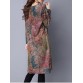 Maple Tree Print Loose-Fitting Dress - L