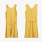 NAKED ZEBRA 2016 Summer Vest Dress Sleeveless Pure Color Loosed Belt Mini Dress V-Neck Sweet Girls Leisure Tank Short Dresses32704112595