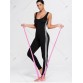 Padded Stripe Contrast Workout Jumpsuit Leggings - Black - M1261669