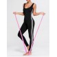 Padded Stripe Contrast Workout Jumpsuit Leggings - Black - M