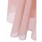 Petal Sleeve Knee Length Plunging Neck Pleated Dress - Pink - L624843