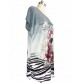 Pumps Print Loose-Fitting T-Shirt - Gray - One Size