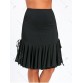 Ruched Ruffle Adjustable Skirt - Black - Xl