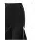 Ruffle Trim Flare Pants - Black - L1239941