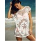 See-Through Tunic Bathing Suit Kaftan Cover Up - White - One Size(fit Size Xs To M)