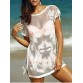 See-Through Tunic Bathing Suit Kaftan Cover Up - White - One Size(fit Size Xs To M)549532