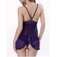Split Back Sleepwear Mesh See Through Babydoll - Purple - Xl1140068