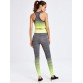Sport Ombre Crop Tank Top+Pants - Yellow - One Size