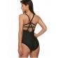 Strappy Criss-Cross Swimsuit - Black - Xl1158775