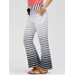 Striped Wide Leg Yoga Pants - White - M173582