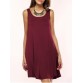 Tank A Line Casual Everyday Dress - Wine Red - Xl595378
