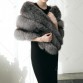 Women s  Sleeveless Faux Fur Gray - Oyster - One Size1406631