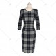 Women's Square Neck Sleeveless Solid Sheath Dress - 图片色 - Xl