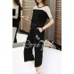 Stylish Short Sleeves Color Block T-Shirt + Paggy Capri Pants Women s Twinset420436