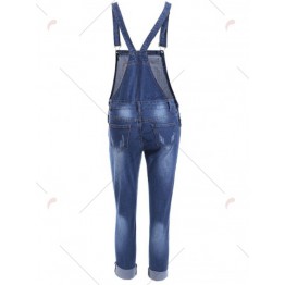 Pocket Design Ripped Racerback Overall Pants
