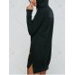 Animal Embroidered High Low Hoodie Dress