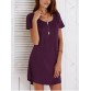 Casual Hollow Out Short Sleeves Scoop Neck Women s Dress643896