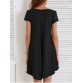 Casual V-Neck Short Sleeve Solid Color Dress For Women
