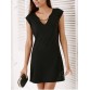 Short Sleeve Hollow Out Dress For Women651218
