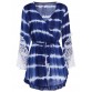 Women s Chic V-Neck Long Sleeve Print A-Line Dress432093