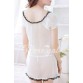 Trendy Plunging Neck See-Through Bowknot Design Women's Babydoll
