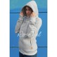 Novlety Irregular Hooded Skew Zippered Hoodie For Women